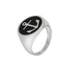 Ring 925 Sterling Silber rhodiniert Lack schwarz