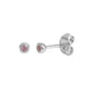Ohrstecker 925 Sterling Silber rhodiniert Zirkonia pink