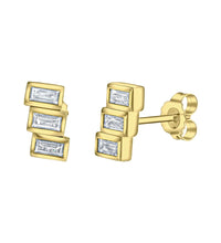 Ohrstecker 925 - Sterling Silber rhodiniert Zirkonia - Avrum