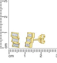 Ohrstecker 925 - Sterling Silber rhodiniert Zirkonia - Avrum
