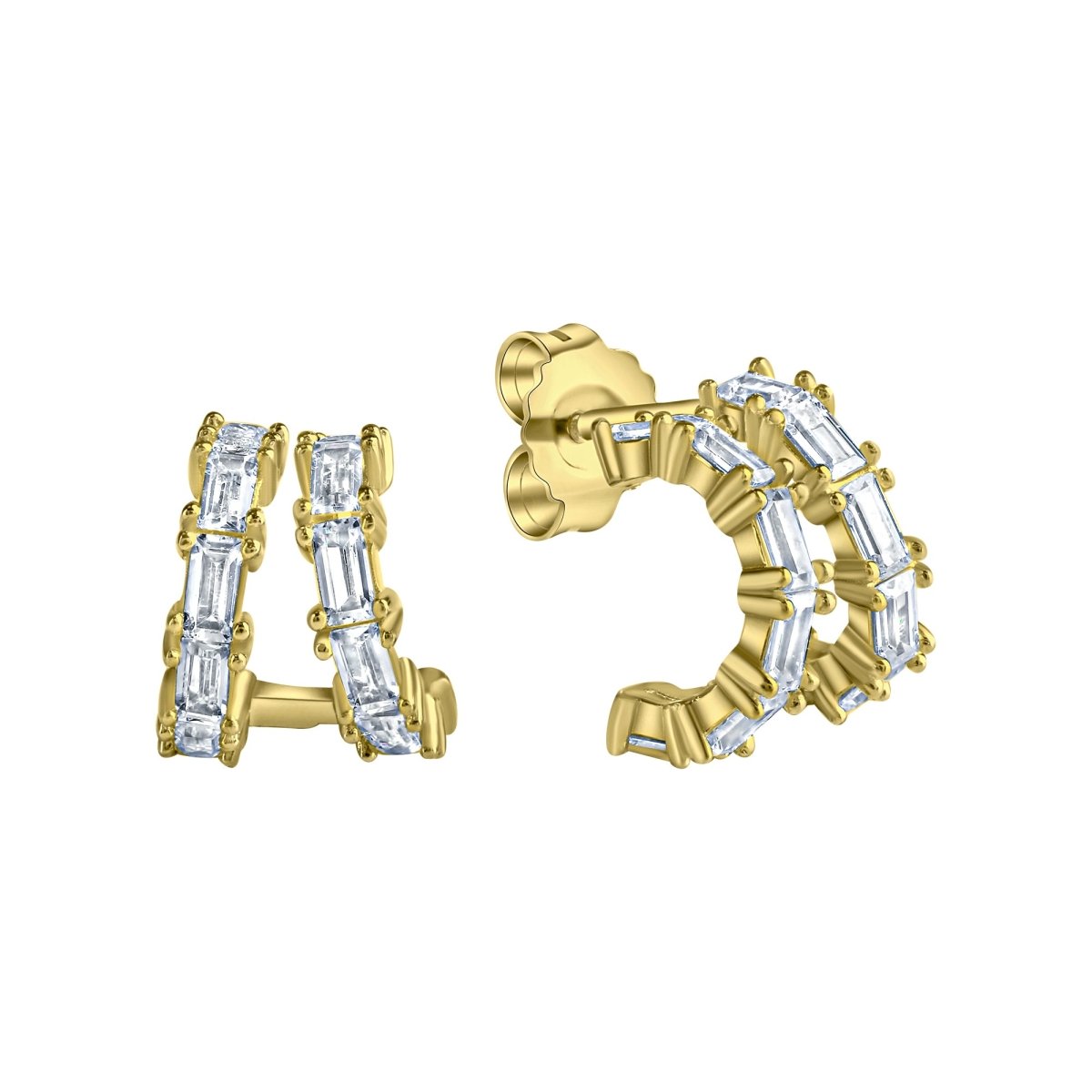 Ohrstecker 925 - Sterling Silber rhodiniert Zirkonia - Avrum