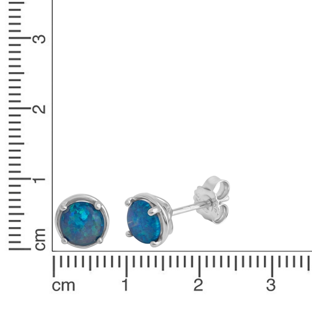 Ohrstecker 925 Sterling Silber synth. Opal - Avrum