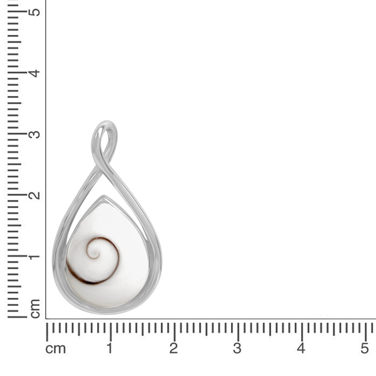 Anhänger 925 Sterling Silber rhodiniert mit Muschel weiß - Avrum