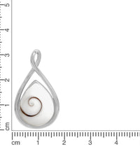 Anhänger 925 Sterling Silber rhodiniert mit Muschel weiß - Avrum