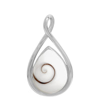 Anhänger 925 Sterling Silber rhodiniert mit Muschel weiß - Avrum