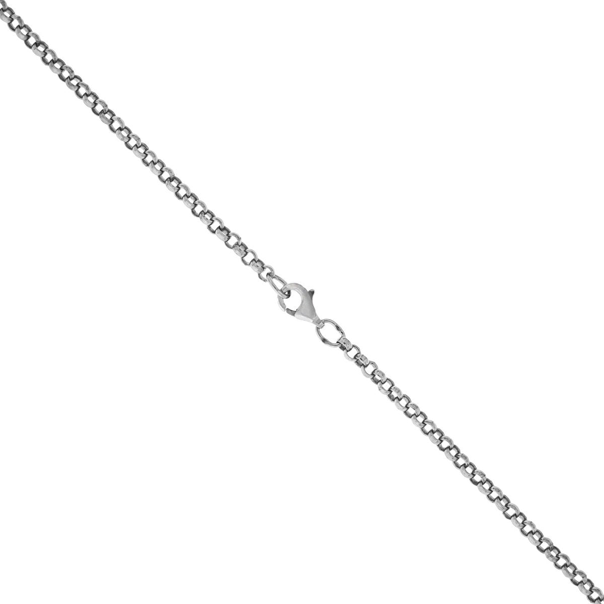 Collier 925 Sterling Silber rhodiniert Erbskette 45 cm lang - Avrum
