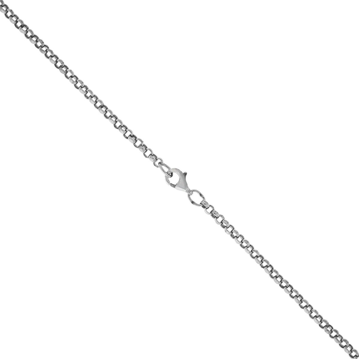 Collier 925 Sterling Silber rhodiniert Erbskette 45 cm lang - Avrum