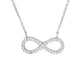 Collier 925 Sterling Silber Infinity mit Zirkonia