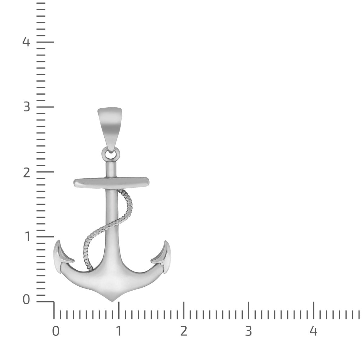 Anhänger Motiv Anker 925 Sterling Silber rhodiniert - Avrum