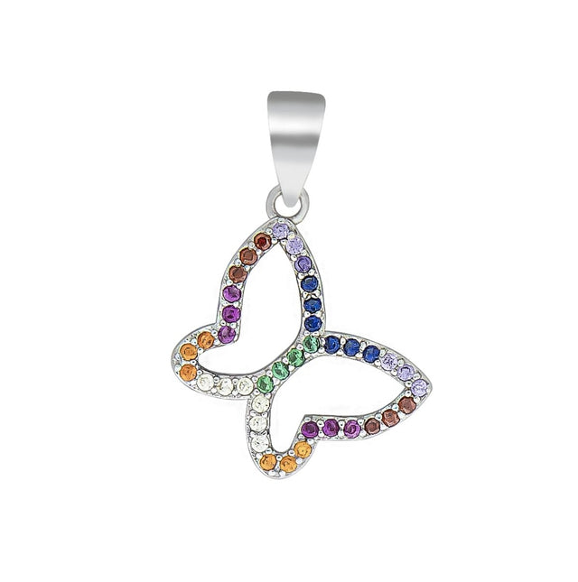 Anhänger Motiv Schmetterling 925 Sterling Silber rhodiniert - Avrum