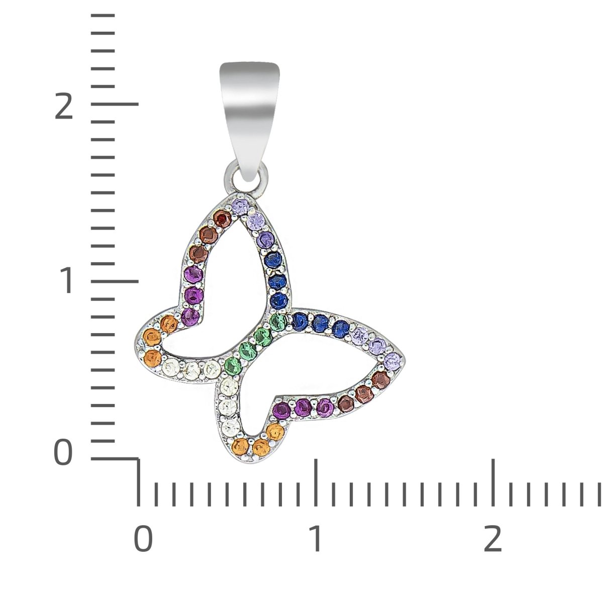 Anhänger Motiv Schmetterling 925 Sterling Silber rhodiniert - Avrum