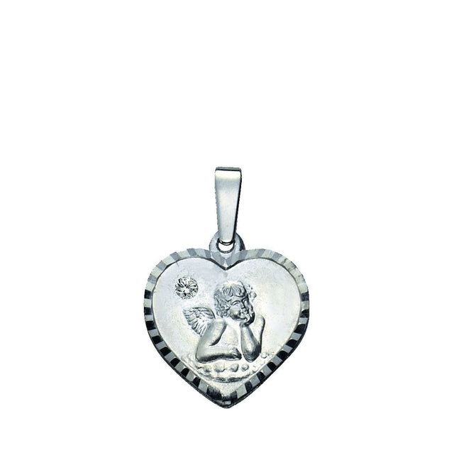 Anhänger 925 Sterling Silber rhodiniert 1 Kristall weiß - Avrum