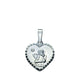 Anhänger 925 Sterling Silber rhodiniert 1 Kristall weiß