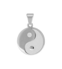 Anhänger 925 Sterling Silber rhodiniert Yin Yang glanz/matt - Avrum
