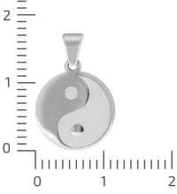 Anhänger 925 Sterling Silber rhodiniert Yin Yang glanz/matt - Avrum