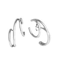 Ohrstecker 925 Sterling Silber rhodiniert 3 - reihig - Avrum