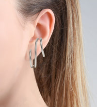 Ohrstecker 925 Sterling Silber rhodiniert 3 - reihig - Avrum