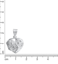 Anhänger 925 Sterling Silber weiß Medaillon Herz - Avrum