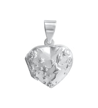 Anhänger 925 Sterling Silber weiß Medaillon Herz - Avrum