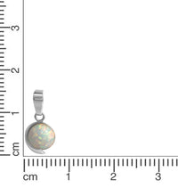Anhänger 925 Sterling Silber rhodiniert imit. Opal weiß - Avrum