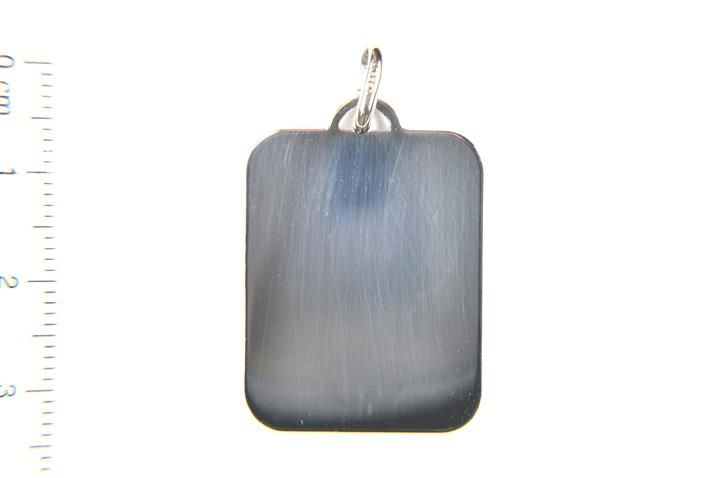 Anhänger 925 Sterling Silber rhodiniert Silberplatte rechteckig 23x29mm - Avrum