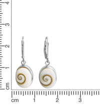 Ohrhänger 925 Sterling Silber rhodiniert mit Muschel weiß - Avrum