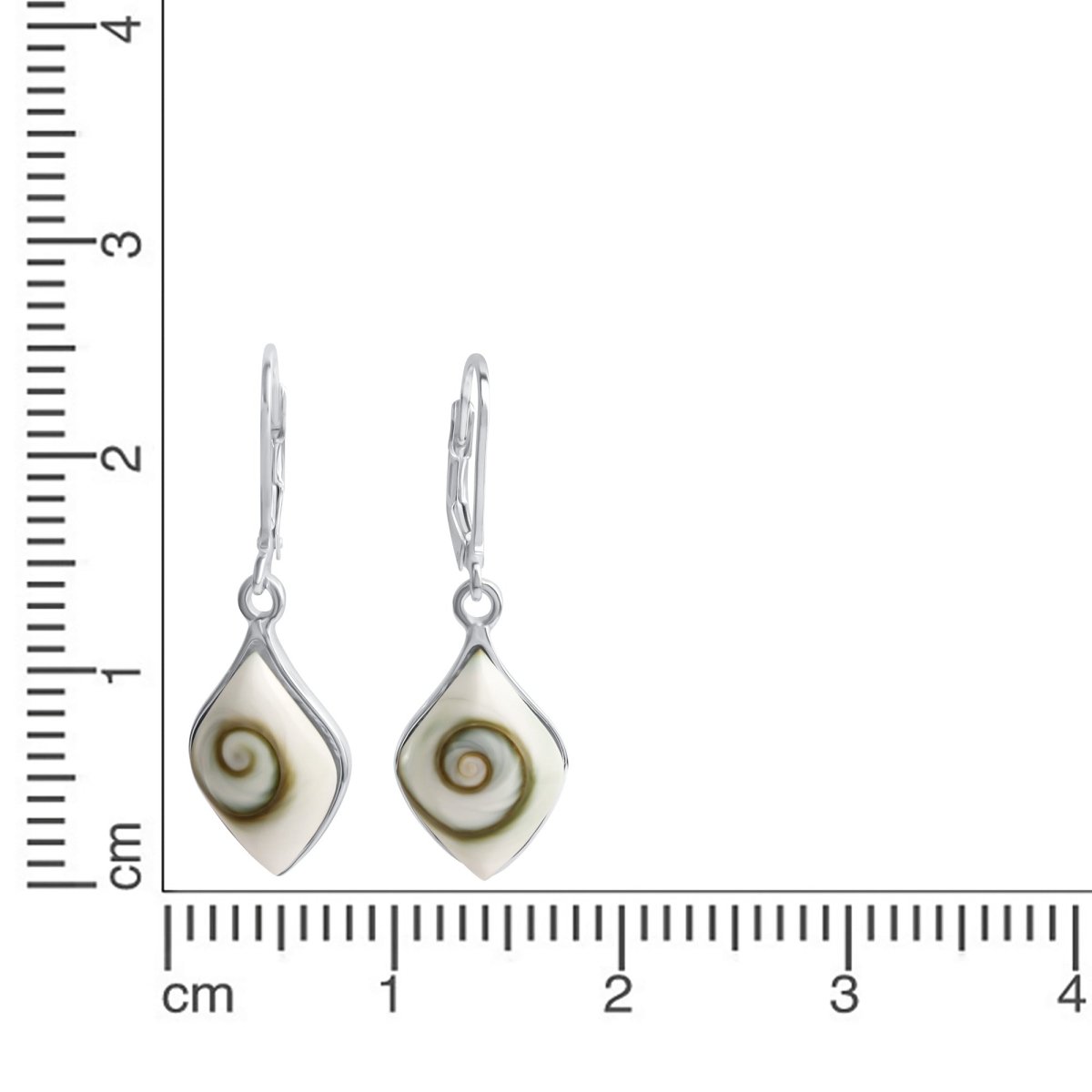 Ohrhänger 925 Sterling Silber mit Muschel weiß - Avrum