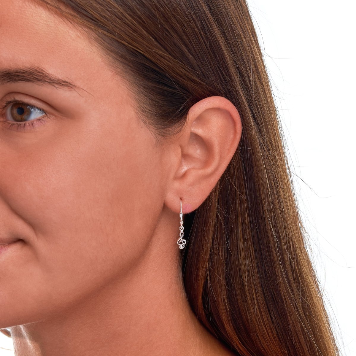 Ohrringe Silber 925 mit Notenschlüssel - Motiv - Avrum