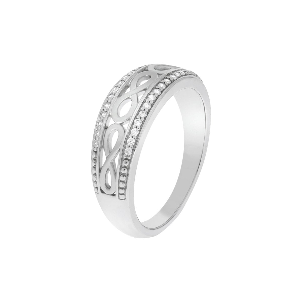 Ring Silber 925 glanz/mattiert Zirkonia - Avrum