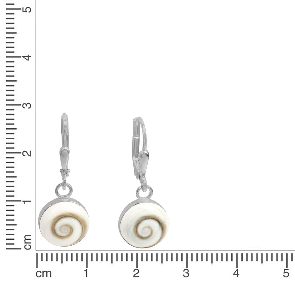 Ohrhänger 925 Sterling Silber mit Muschel weiß - Avrum