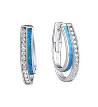 Klappcreolen 925 Sterling Silber Zirkonia Lack - Avrum