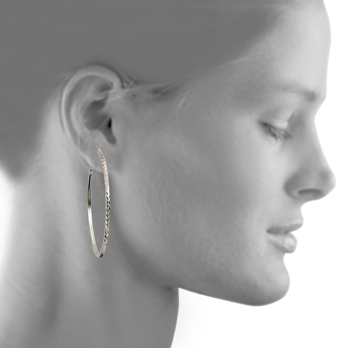 Creolen 925 Silber rhodiniert 6,0cm - Avrum