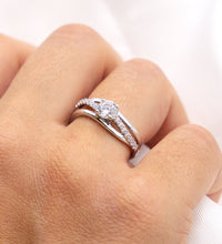 Ring Silber 925 rhodiniert mit Zirkonia weiß - Avrum