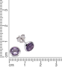 Ohrringe Silber 925 rhodiniert mit Topas dunkelblau (beh.) - Avrum