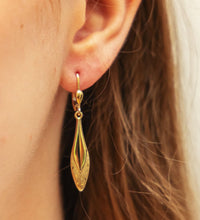 Ohrringe 375 Gold glanz matt diamantiert - Avrum