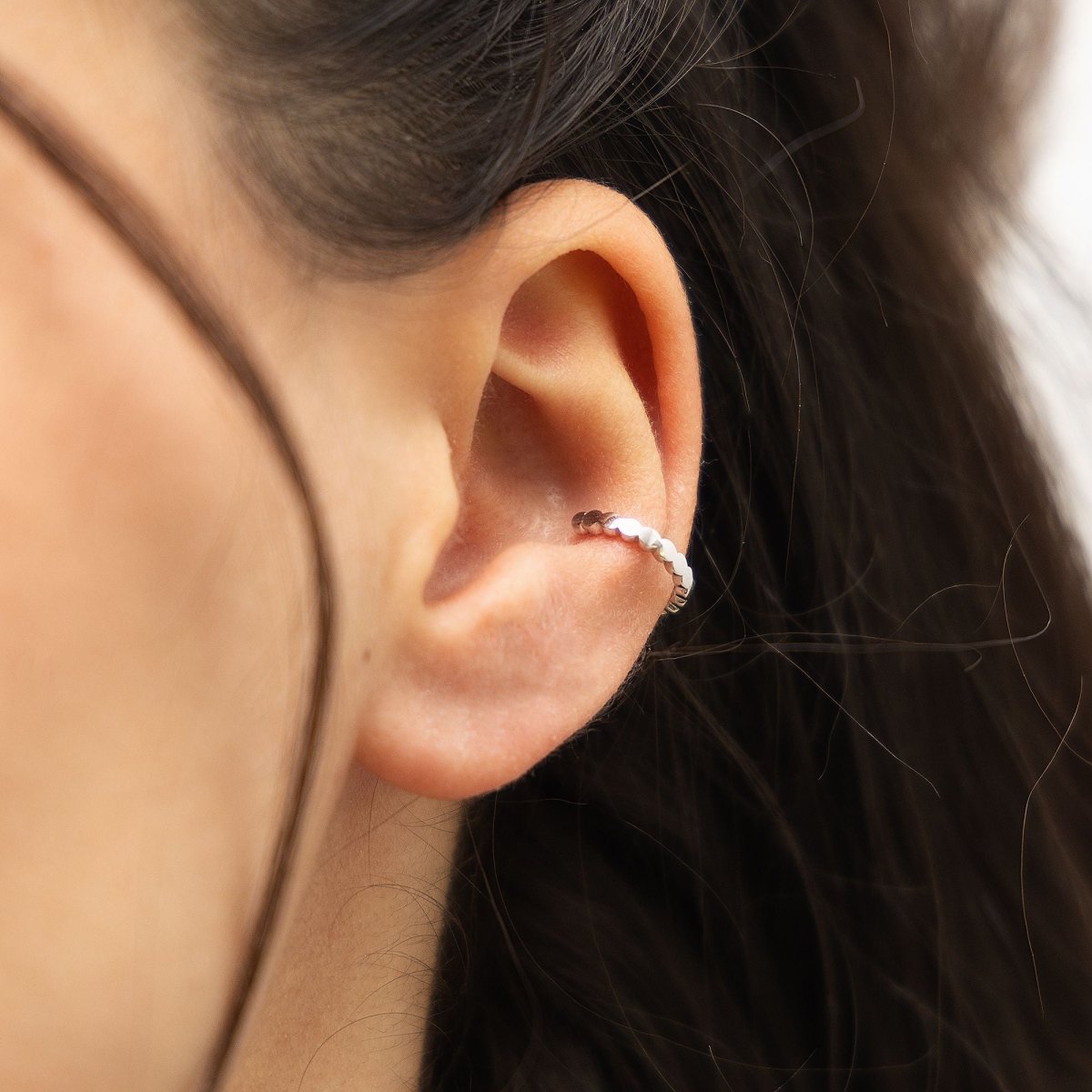 Ohrklemme Silber 925 rhodiniert 12mm Durchmesser - Avrum