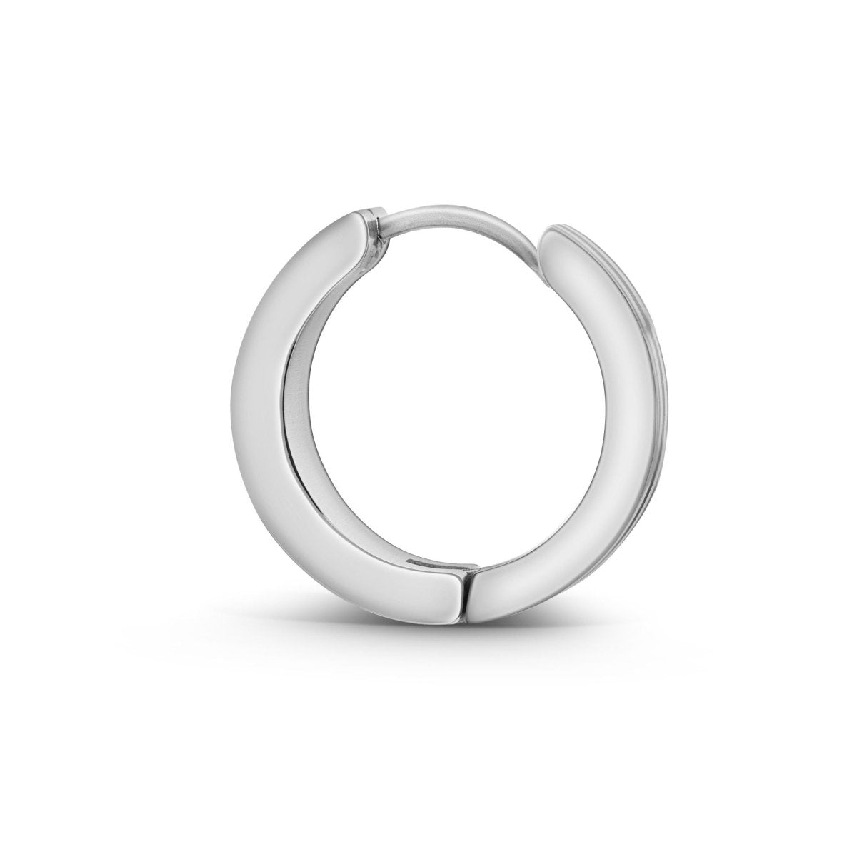 Ohrringe Edelstahl glanz matt 18mm Durchmesser - Avrum