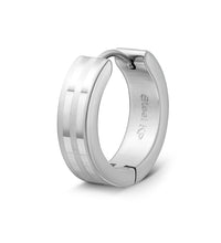 Ohrringe Edelstahl glanz matt 18mm Durchmesser - Avrum