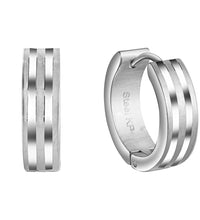 Ohrringe Edelstahl glanz matt 18mm Durchmesser - Avrum