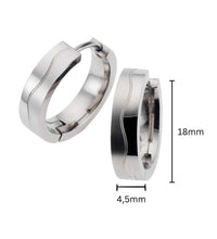 Ohrringe Edelstahl glanz/matt 18mm Durchmesser - Avrum