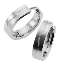 Ohrringe Edelstahl glanz/matt 18mm Durchmesser - Avrum