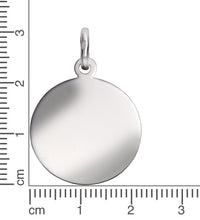 Anhänger 925 Sterling Silber rhodiniert Silberplatte 22mm - Avrum