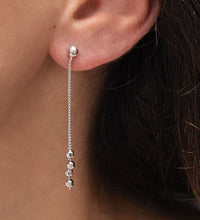 Ohrringe Silber 925 rhodiniert 43mm lang - Avrum