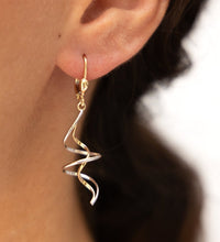 Ohrringe 333 Gold zweifarbig Spirale - Avrum