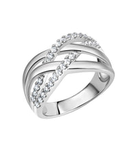 Ring Silber 925 rhodiniert mit Zirkonia weiß - Avrum