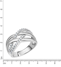 Ring Silber 925 rhodiniert mit Zirkonia weiß - Avrum