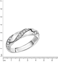 Ring Silber 925 rhodiniert mit Zirkonia weiß - Avrum