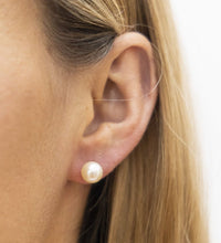 Ohrstecker Gold 375 mit weißer Perle 8 - 8,5mm - Avrum