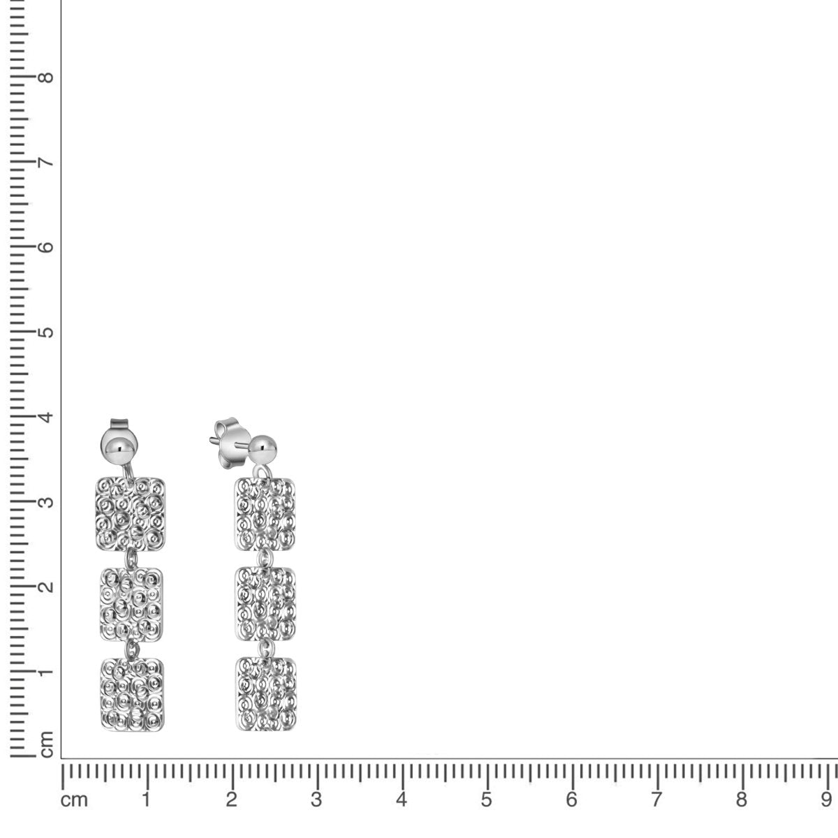 Ohrstecker 925 Sterling Silber rhodiniert Struktur - Avrum