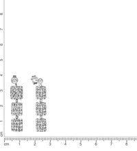 Ohrstecker 925 Sterling Silber rhodiniert Struktur - Avrum